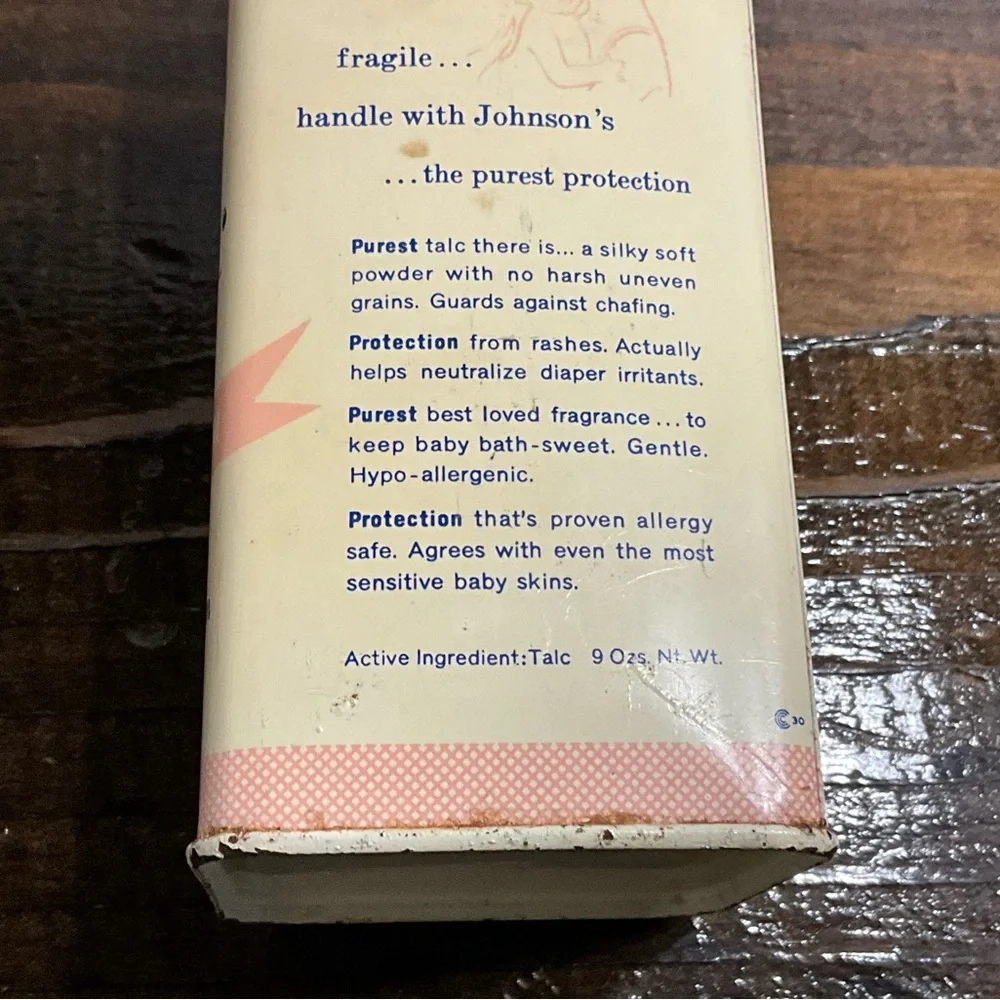 Vintage Johnson & Johnson’s Powder Tin Only Collectible USA